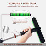 Load image into Gallery viewer, 36&quot; Extendable Ice Scraper Snow Brush Detachable Snow Removal Tool with Ergonomic Foam Grip for Car SUV Truck (Green)
