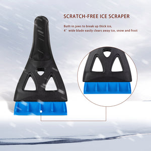 36" Extendable Ice Scraper Snow Brush Detachable Snow Removal Tool with Ergonomic Foam Grip for Car SUV Truck (Blue)